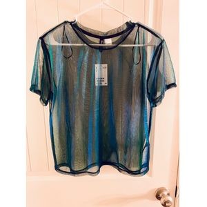 WOMENS H&M TURQUOISE TOP